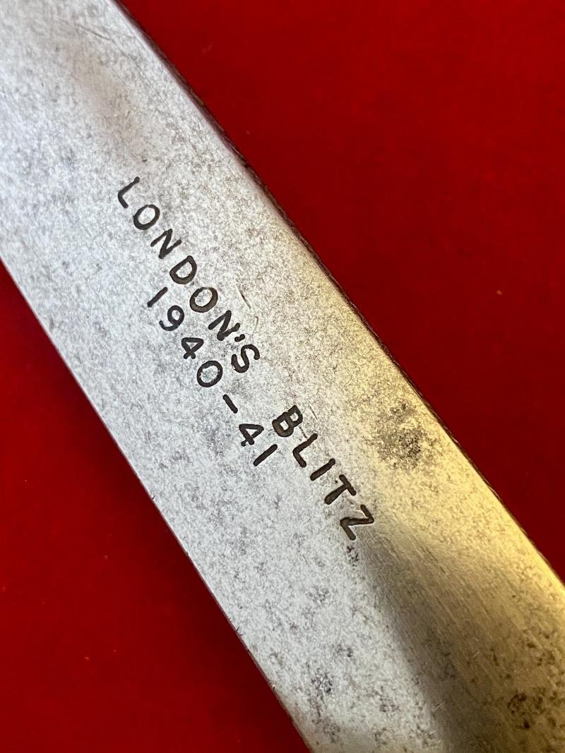 Impressive Large WW2 Letter Opener made from Shrapnel Recovered from the LONDON BLITZ 1940-41 — image 8