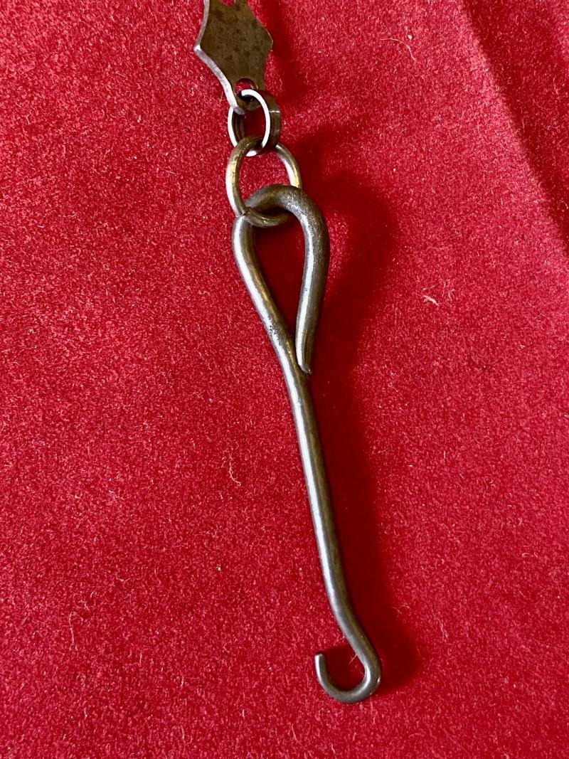 Antique Georgian Cut Steel Chatelaine with Three Chains and Accesories — image 6