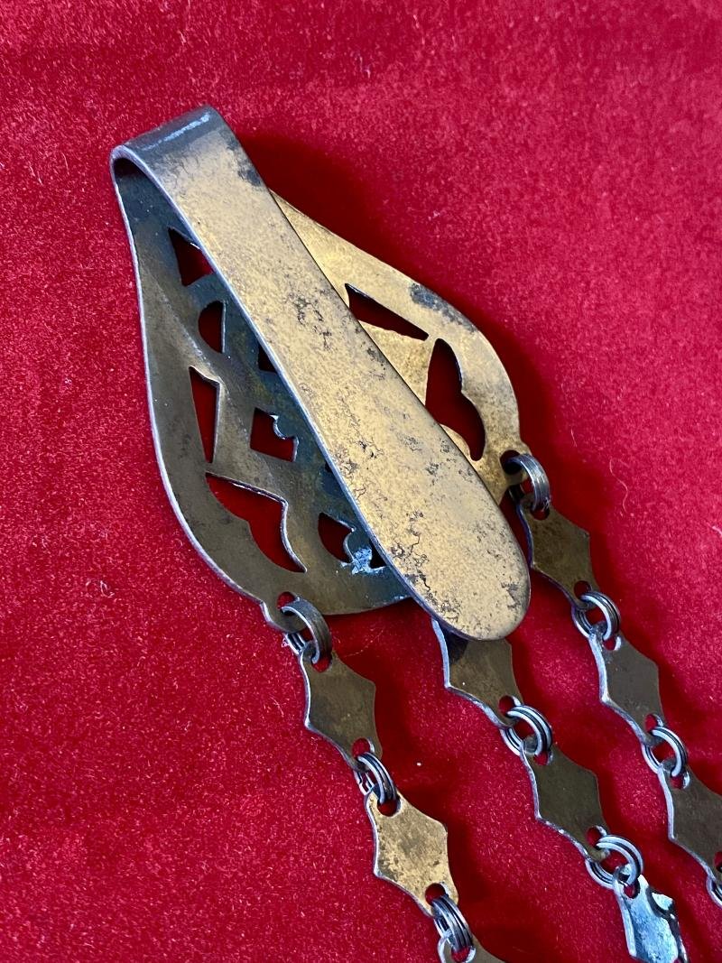 Antique Georgian Cut Steel Chatelaine with Three Chains and Accesories — image 8