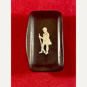 Charming Small Victorian Horn Snuff Box with the Figure of …