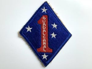 Rare 1st Marine Corp Guadalcanal Black Black Patch