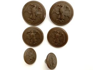 Six Women's Army Corps Buttons WAC
