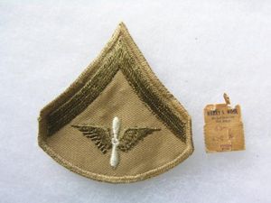 WWII Private 1st Class Rank - Summer Tan Uniform - …