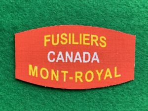 Canada Fusiliers Mont Royal Shoulder Title - Post War