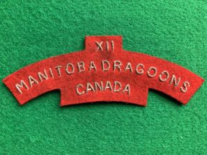 XII Manitoba Dragoons Canada Post War Title