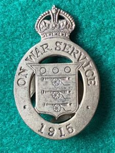WW1 On War War Service badge