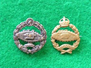 WWII Armoured Tank Regiment Collar Badges