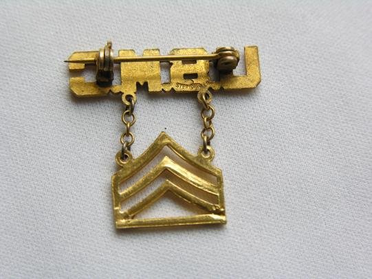 WWII USMC Staff Sargeant Sweetheart Brooch — image 2