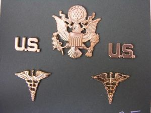 Set of U.S. Army Female Medical Officer's Insignia WAC