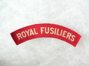 WWII Royal Fusiliers Printed Shoulder Title