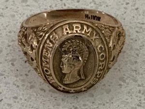 WWII Woman's Army Corps Ring in Gold