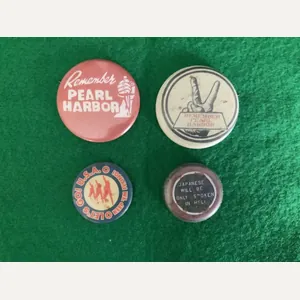 WWII Pearl Harbor Button Badges