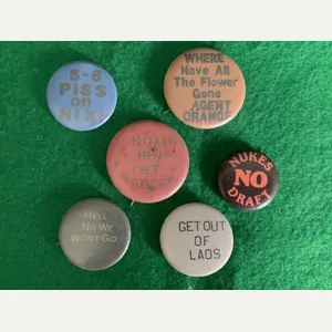 Vietnam Era Protest Buttons
