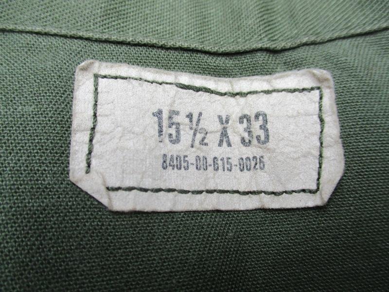 ORIGINAL 1984 US AIR FORCE usaf ISSUE OG 507 green UTILITY SHIRT medium — image 2