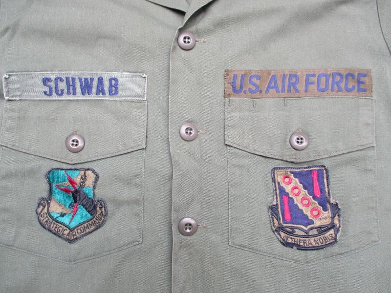 ORIGINAL 1984 US AIR FORCE usaf ISSUE OG 507 green UTILITY SHIRT medium — image 3