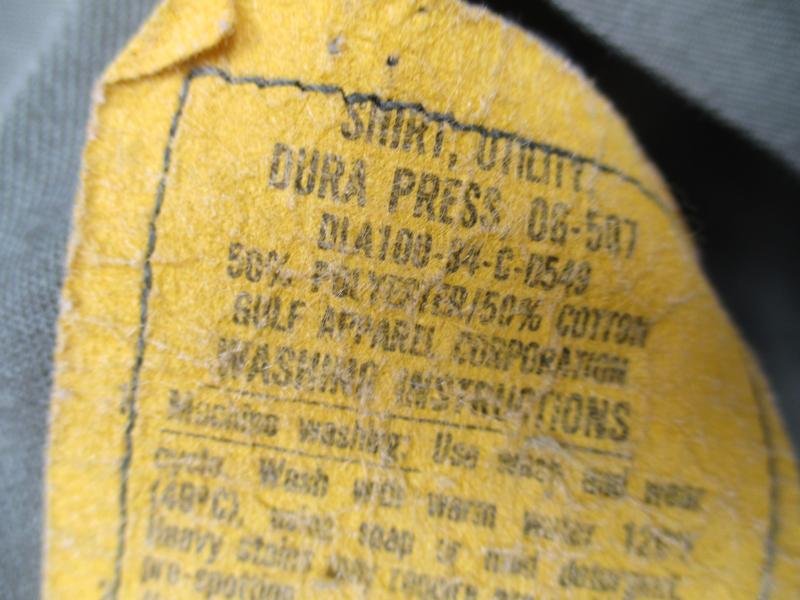 ORIGINAL 1984 US AIR FORCE usaf ISSUE OG 507 green UTILITY SHIRT medium — image 4