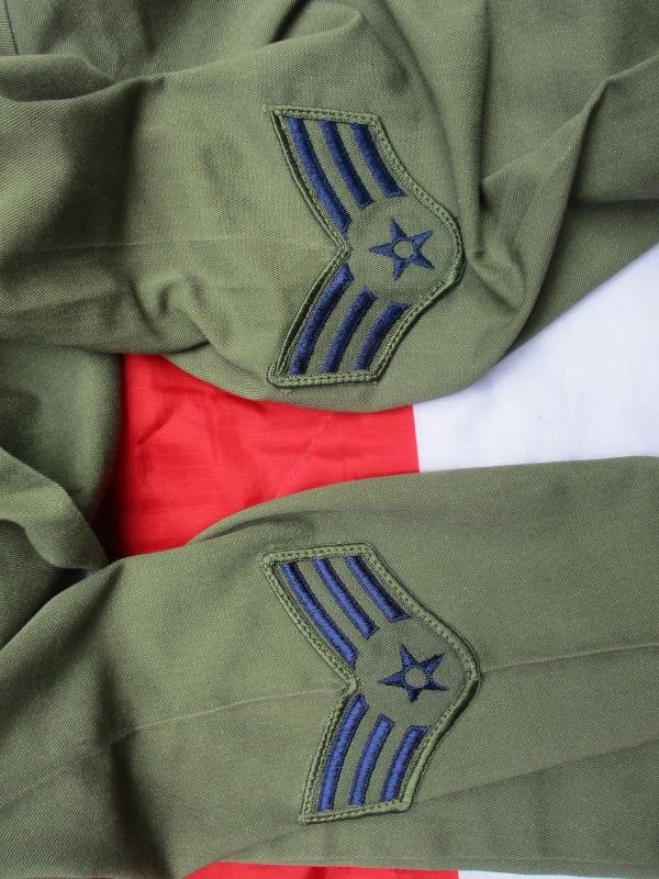 ORIGINAL 1984 US AIR FORCE usaf ISSUE OG 507 green UTILITY SHIRT medium — image 5