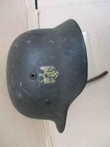 WW2 GERMAN ARMY M40 single decal sd TONED GOLD SE66 COMBAT HELMET