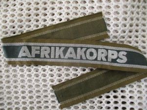 WW2 GERMAN ARMY DAK AFRIKAKORPS full length CUFF BAND