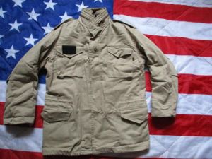 Alpha Industries USA khaki M65 COAT combat jacket AFGHANISTAN operator …