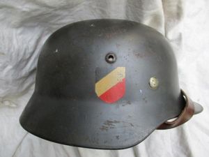 ORIGINAL M35 LUFTWAFFE double decal STEEL COMBAT HELMET .complete . …
