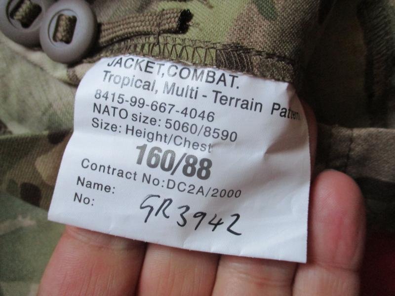 BRITISH ARMY MTP combat SOLDIER 95 CS95 jungle tropical SHIRT JACKET 160/88 small — image 2