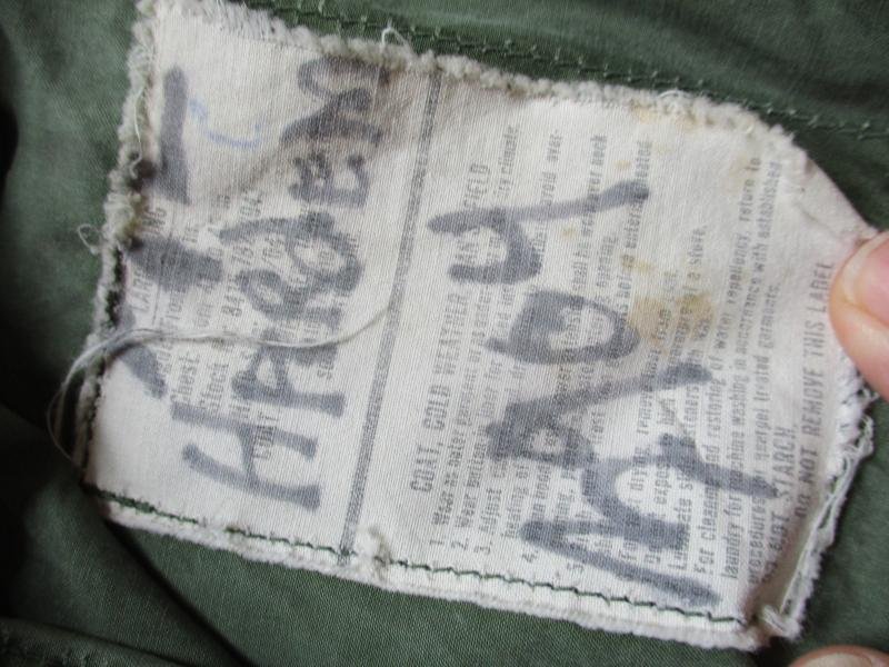 1973 genuine US ARMY ISSUE VIETNAM WAR OG 107 usa M65 COAT COMBAT jacket Large Long - xl — image 2