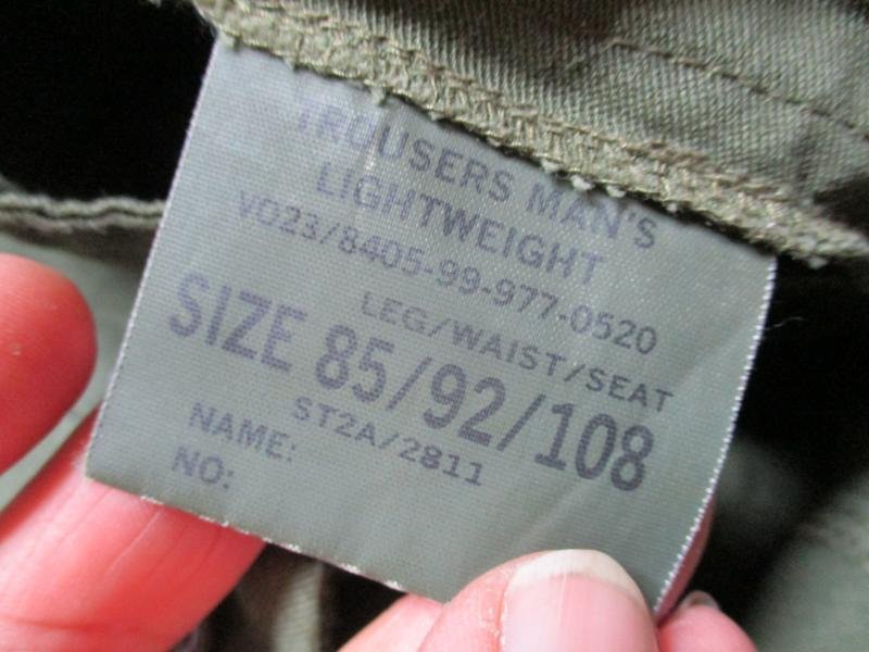 BRITISH ARMY ISSUE 2nd patt lightweight trousers lightweights OG GREEN 34 - 36 ' — image 2