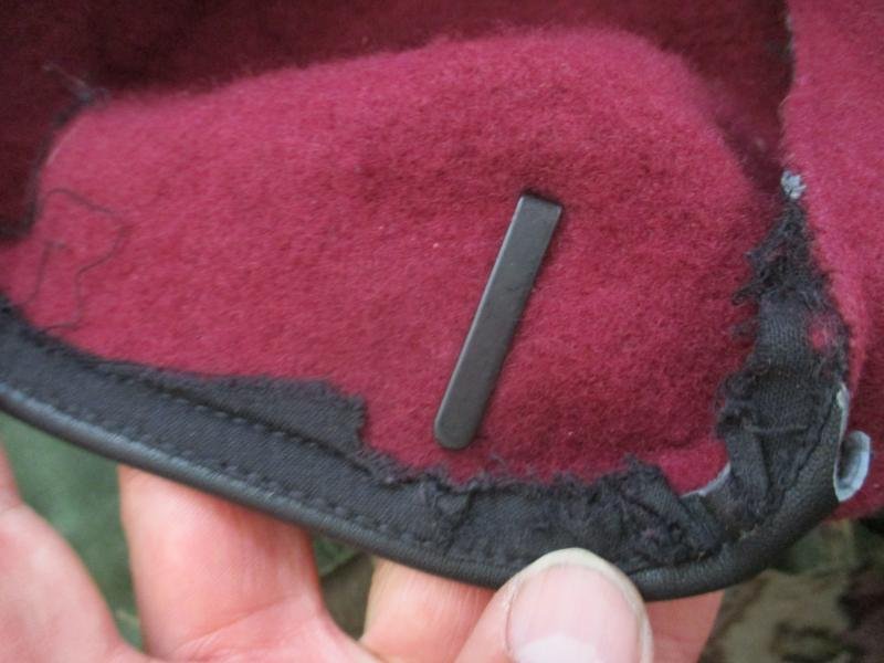 PARACHUTE REGIMENT AIRBORNE MAROON combat / field BERET leather band SHAPED used — image 3