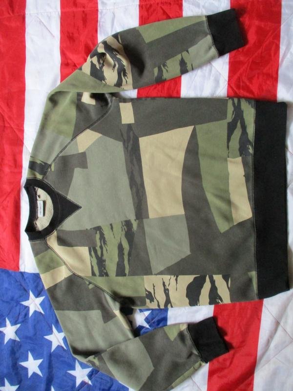 CARHARTT USA chase sweat shirt SWEATSHIRT mixed VIETNAM WAR TIGER STRIPE camo LARGE XL — image 2