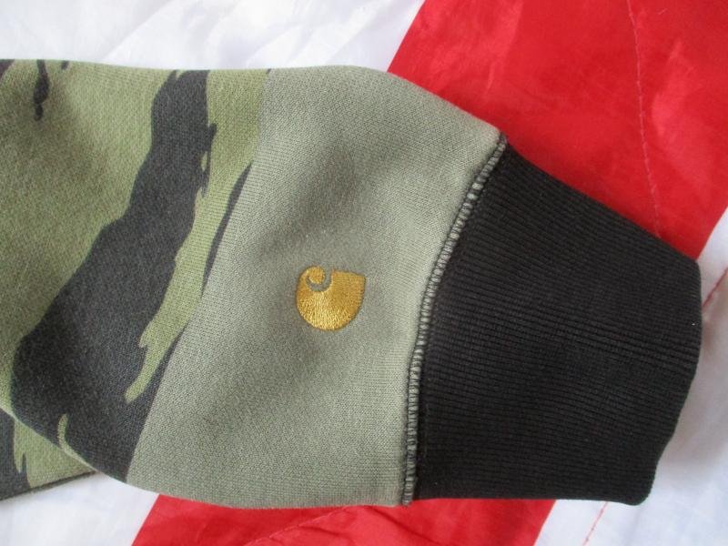 CARHARTT USA chase sweat shirt SWEATSHIRT mixed VIETNAM WAR TIGER STRIPE camo LARGE XL — image 5