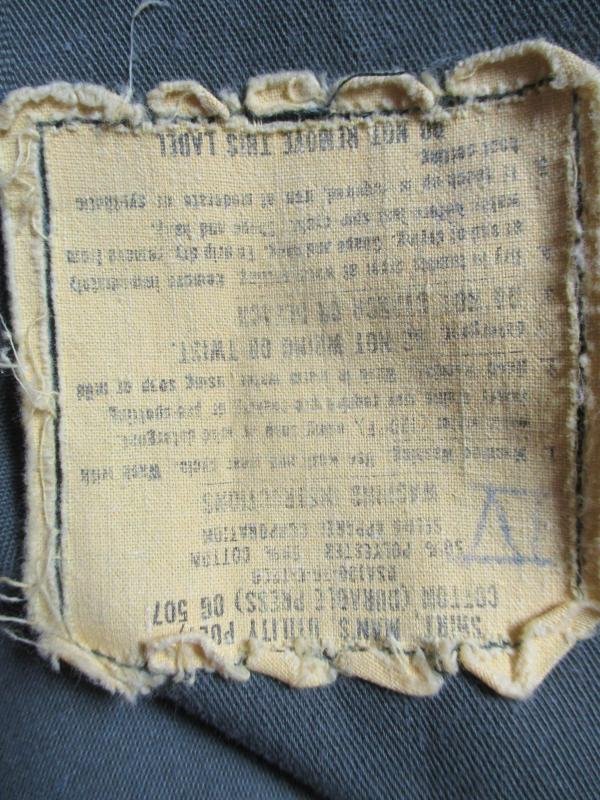 ORIGINAL 1976 US ARMY 1st INFANTRY DIVISION OG 507 UTILITY SHIRT Vietnam war MEDIUM — image 3