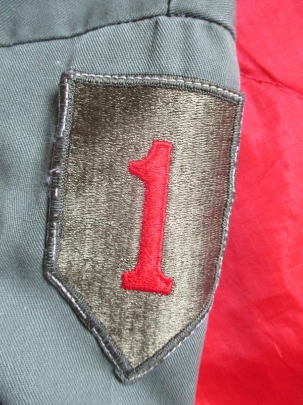 ORIGINAL 1976 US ARMY 1st INFANTRY DIVISION OG 507 UTILITY SHIRT Vietnam war MEDIUM — image 5