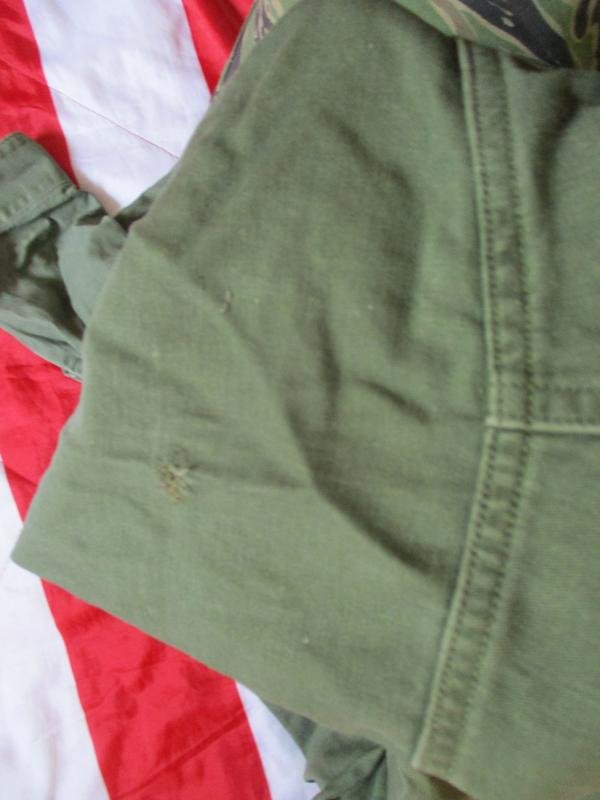 ORIGINAL US ARMY Vietnam War OG 107 UTILITY COTTON SATEEN SHIRT 15 1/2 X 35 m — image 5
