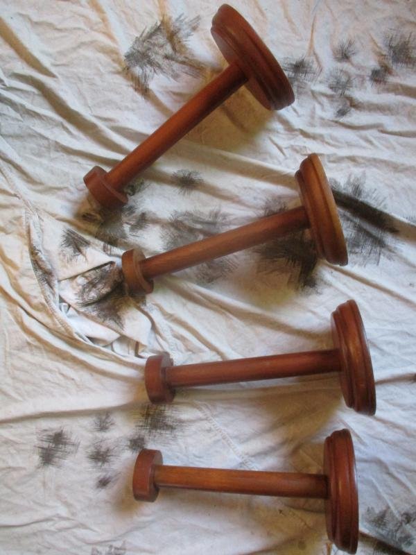 WW2 GERMAN HELMET display wooden STAND — image 4