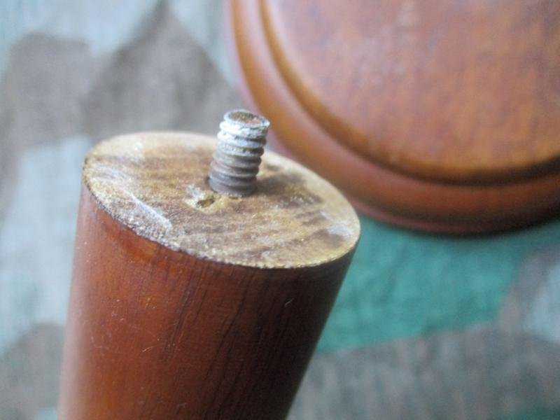 WW2 GERMAN HELMET display wooden STAND — image 5