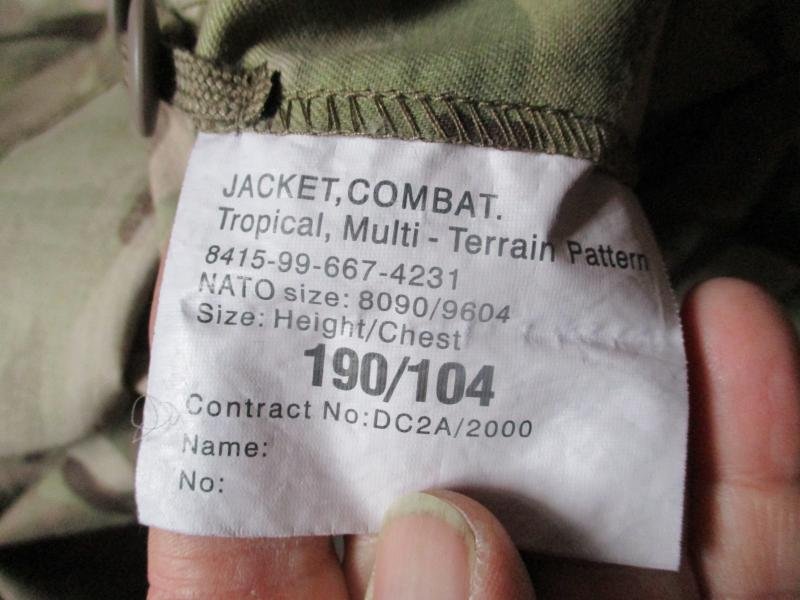 BRITISH ARMY MTP combat SOLDIER 95 CS95 jungle tropical SHIRT JACKET 190/104 L L — image 2
