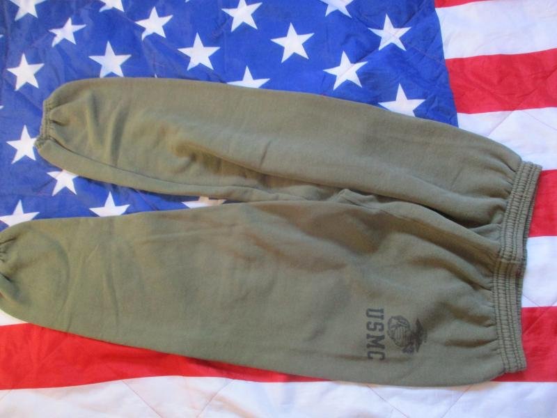 genuine USMC US marines MARINE PT ISSUE SWEATSHIRT & PANTS TRACK SUIT OG GREEN Vietnam war to MARPART Medium — image 5