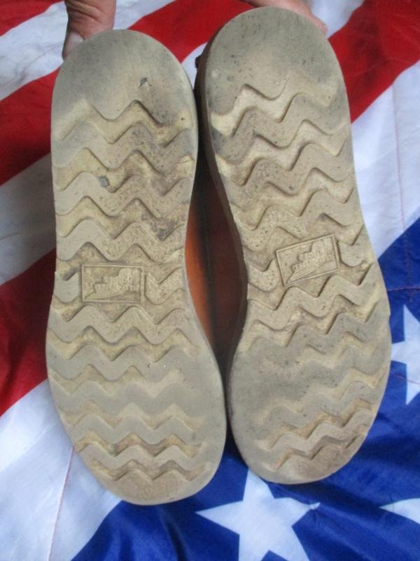 RED WING 877 BROWN LEATHER HI LEG 8' AMERICAN VINTAGE BOOTS MENS USA 9 D UK 8 — image 5