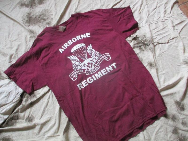 CANADIAN CANADA AIRBORNE REGIMENT parachute PARA paratrooper T shirt LARGE new — image 2