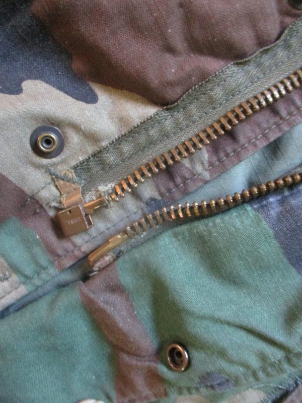 1980S US ARMY USA Issue WOODLAND CAMO CAMOUFLAGE M65 COAT COMBAT JACKET S -M — image 4