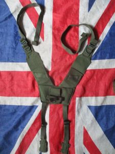 1983 BRITISH ARMY ISSUE 58 PATTERN WEBBING yoke SUSPENDERS Falklands …