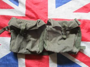 BRITISH ARMY ISSUE 58 PATTERN WEBBING rear kidney pouch set …