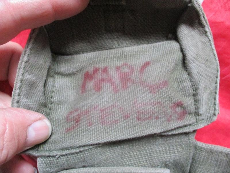 pair of BRITISH ARMY ISSUE 58 PATTERN WEBBING right & left ammo POUCH 's Falklands War — image 5