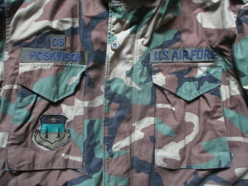 US ARMY USAF USA Issue WOODLAND CAMO CAMOUFLAGE M65 COAT COMBAT JACKET M - L — image 2