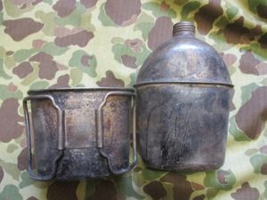 WW2 US ARMY - USMC SMCO 1943 WATER BOTTLE CANTEEN …