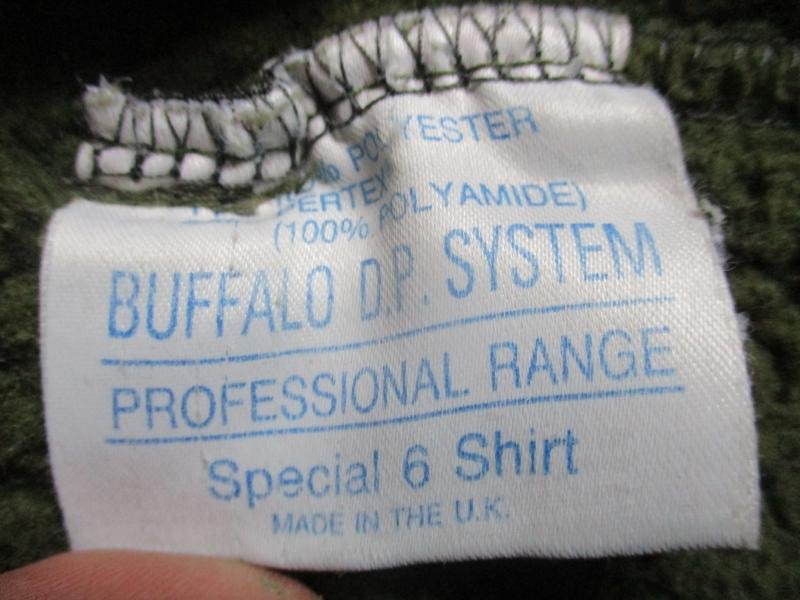 Original BUFFALO special6 FUR PILE FLEECE & PERTEX og green SHIRT SMOCK 46 large — image 3