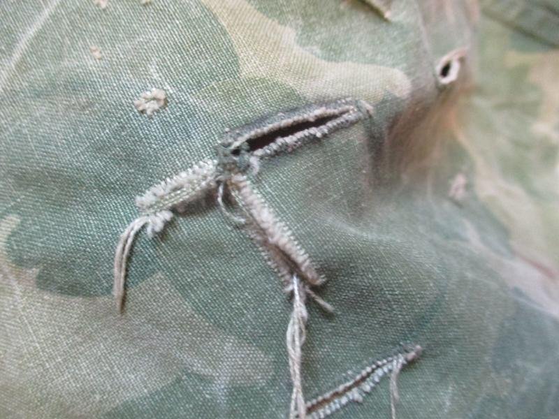 GENUINE 1973 US ARMY USMC issue Vietnam war m1 helmet cover Mitchell leaf camo — image 4