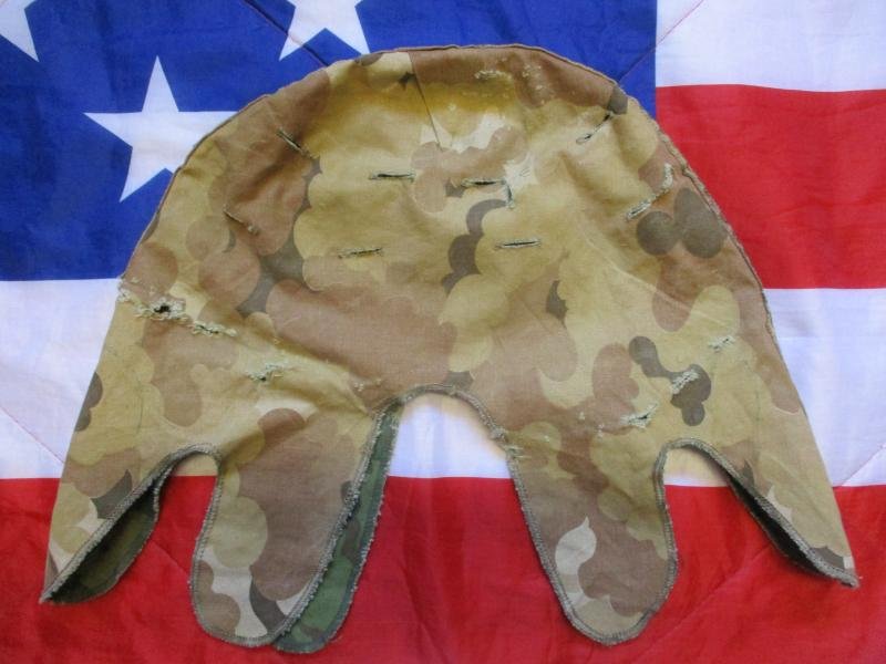 GENUINE 1973 US ARMY USMC issue Vietnam war m1 helmet cover Mitchell leaf camo — image 5