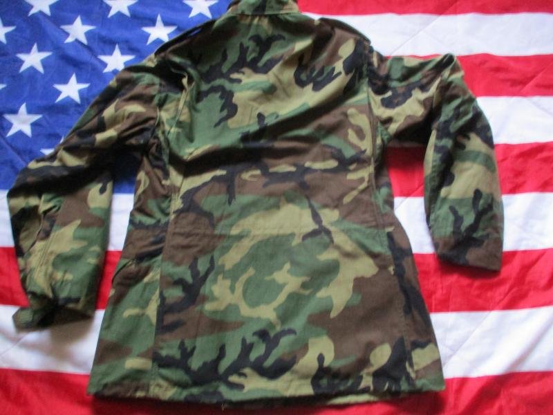GENUINE ALPHA industries US ARMY USA Issue WOODLAND CAMO M65 COAT COMBAT JACKET medium long - large — image 3